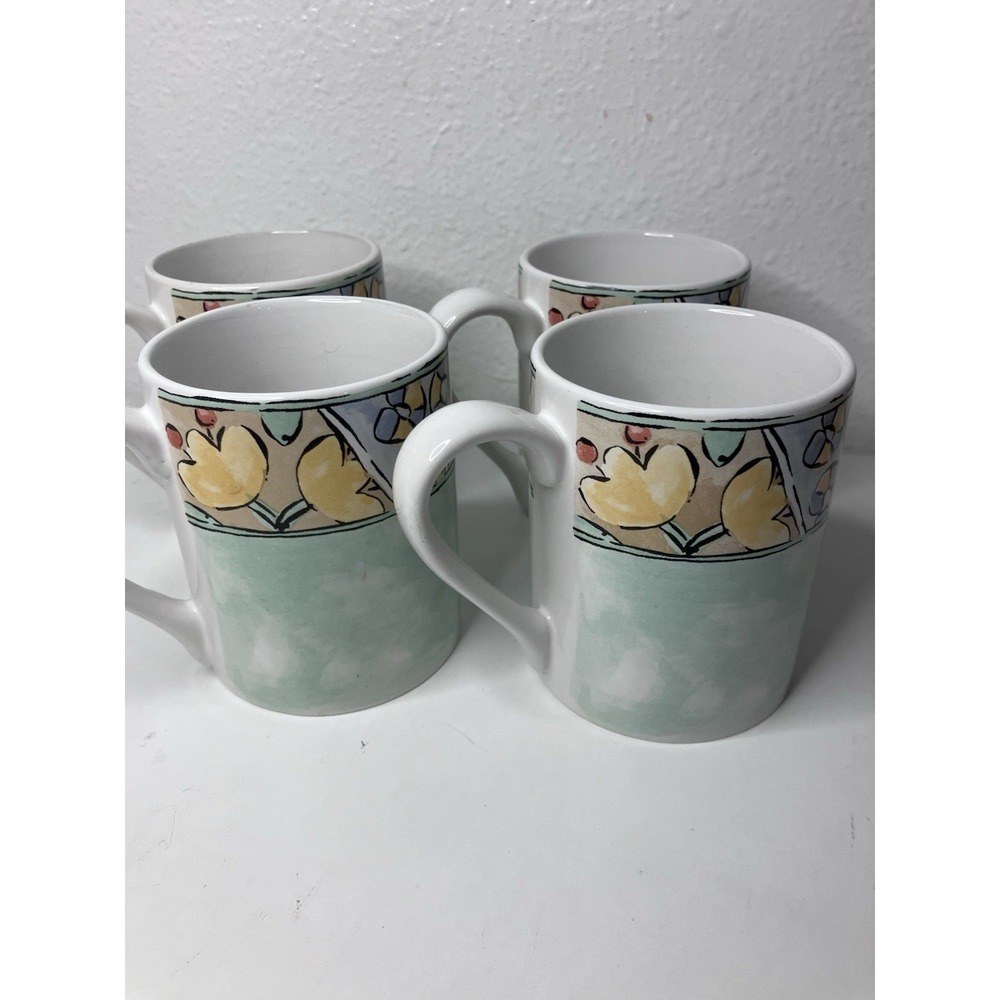 Corelle Coordinates Watercolors Stoneware Mugs Set Of 4